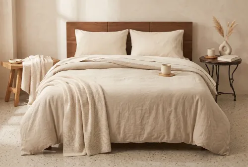 Premium bedding made of natural hemp