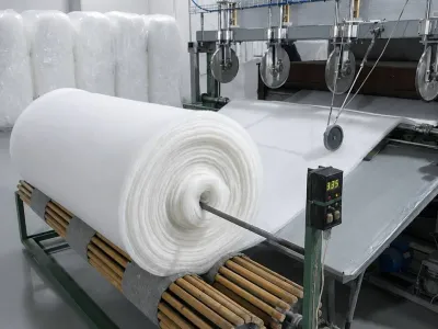 Production workshop of eco-friendly nonwoven materials and fillers