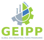 Логотип Глобальної програми еко-індустріальних парків в Україні (GEIPP)