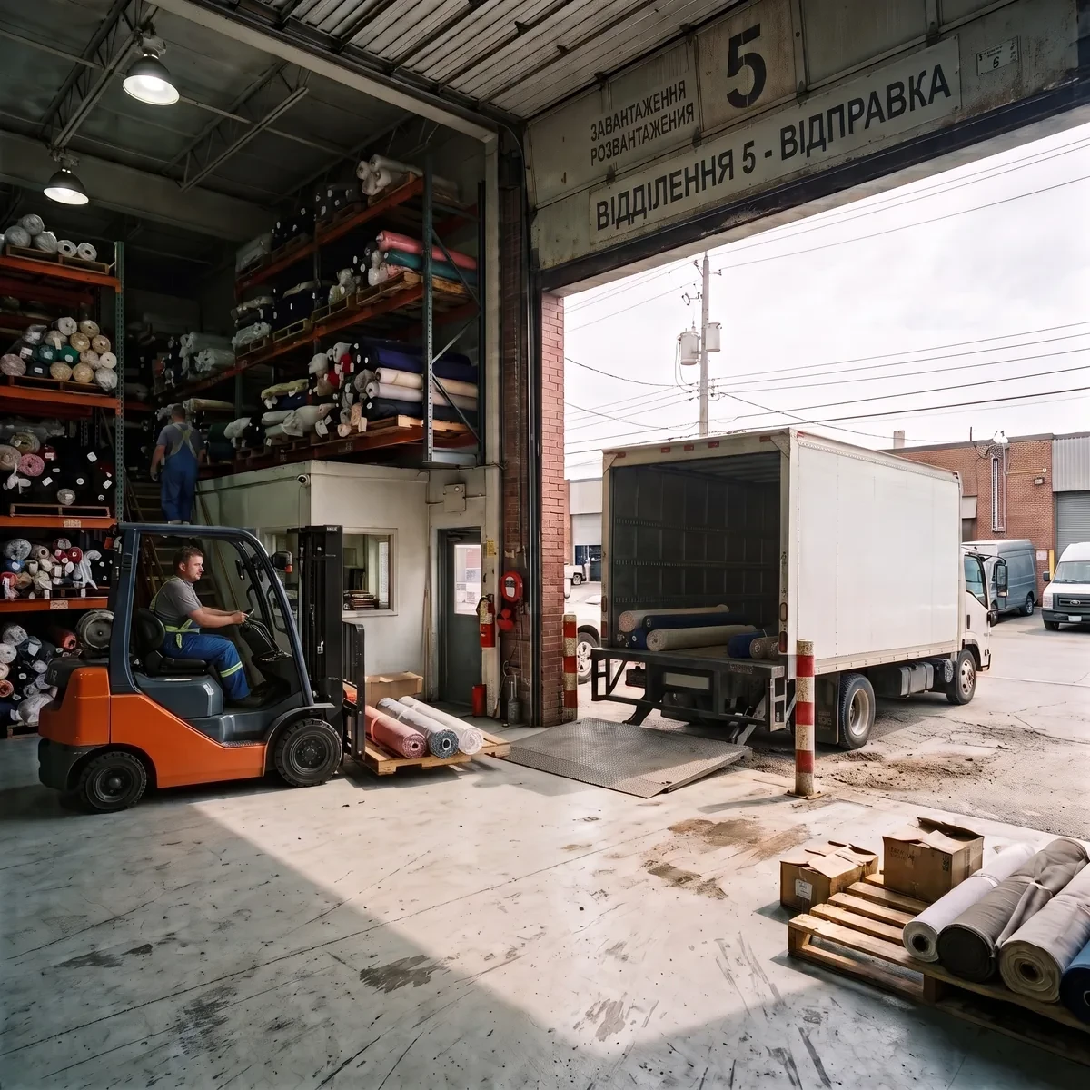Loading docks for raw material shipment