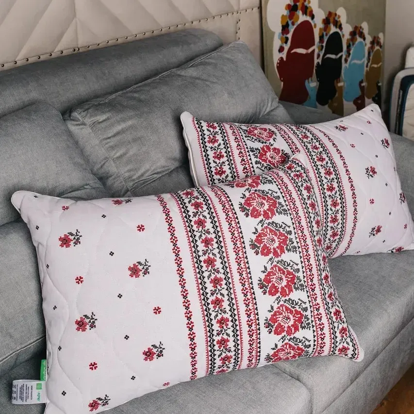 Sewing quilts and pillows from eco-friendly materials under Private Label