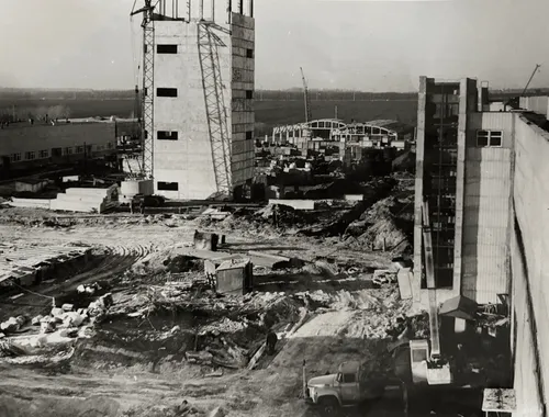 Erection of auxiliary workshops and preparation of the enterprise territory