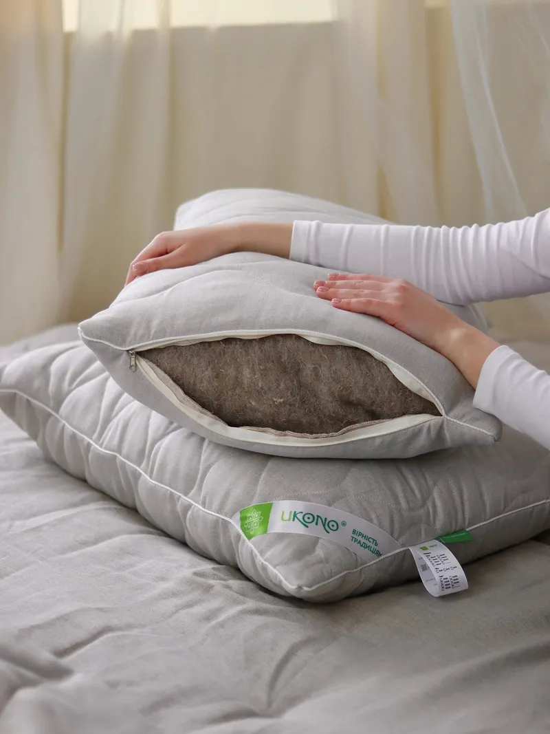 Hypoallergenic hemp pillows with eco-friendly and breathable filling